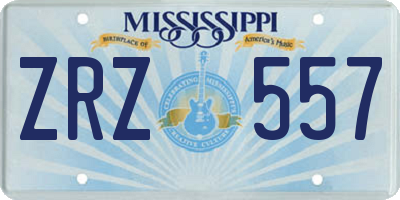 MS license plate ZRZ557