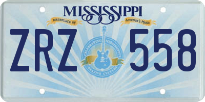 MS license plate ZRZ558