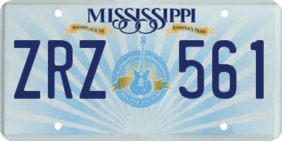 MS license plate ZRZ561