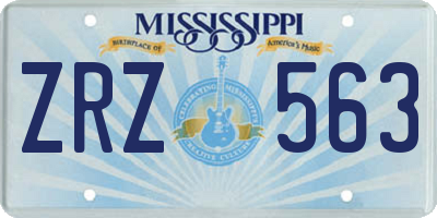 MS license plate ZRZ563
