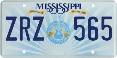 MS license plate ZRZ565