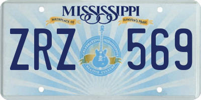 MS license plate ZRZ569