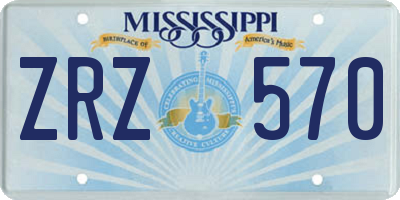 MS license plate ZRZ570