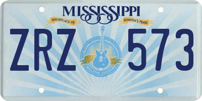 MS license plate ZRZ573