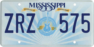 MS license plate ZRZ575