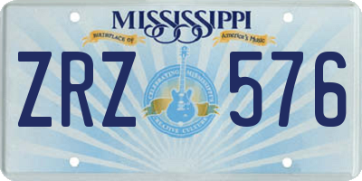MS license plate ZRZ576