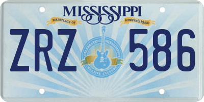 MS license plate ZRZ586