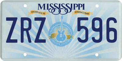 MS license plate ZRZ596