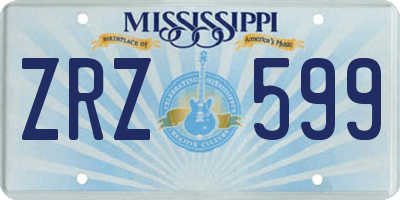 MS license plate ZRZ599