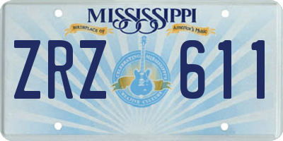 MS license plate ZRZ611