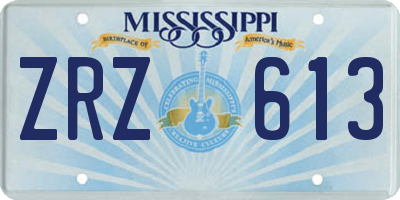 MS license plate ZRZ613