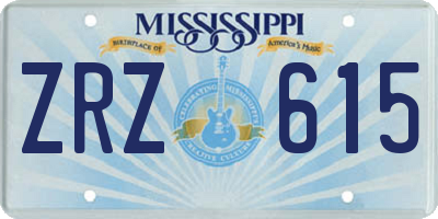 MS license plate ZRZ615