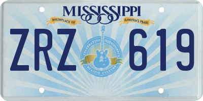MS license plate ZRZ619