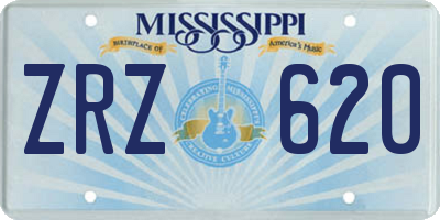 MS license plate ZRZ620