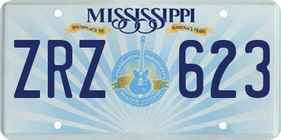 MS license plate ZRZ623