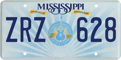 MS license plate ZRZ628