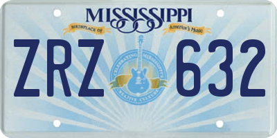MS license plate ZRZ632