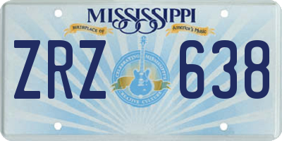 MS license plate ZRZ638