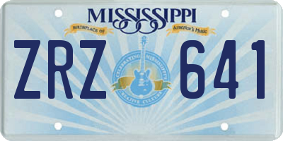 MS license plate ZRZ641