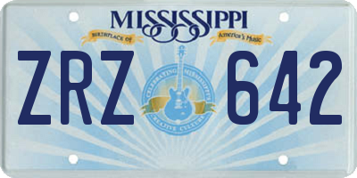 MS license plate ZRZ642