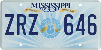 MS license plate ZRZ646