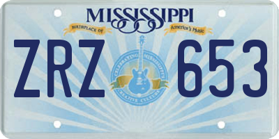 MS license plate ZRZ653