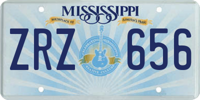 MS license plate ZRZ656