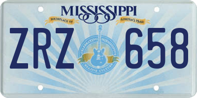 MS license plate ZRZ658