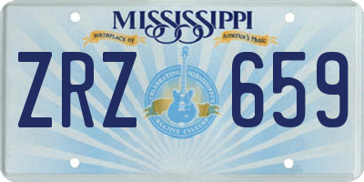 MS license plate ZRZ659