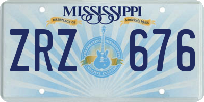 MS license plate ZRZ676