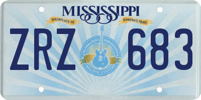 MS license plate ZRZ683