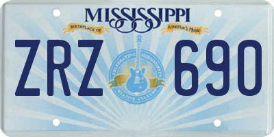 MS license plate ZRZ690