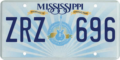 MS license plate ZRZ696