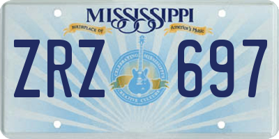 MS license plate ZRZ697