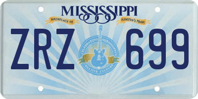 MS license plate ZRZ699