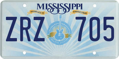 MS license plate ZRZ705