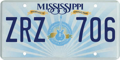 MS license plate ZRZ706