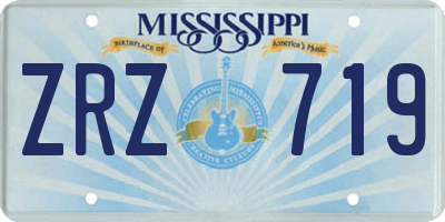 MS license plate ZRZ719