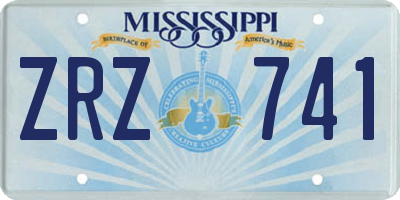 MS license plate ZRZ741