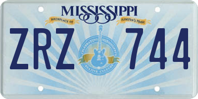MS license plate ZRZ744