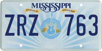 MS license plate ZRZ763