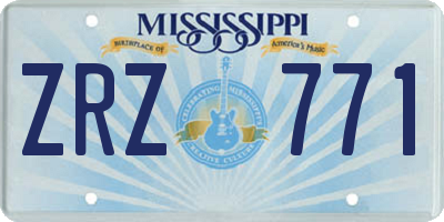 MS license plate ZRZ771