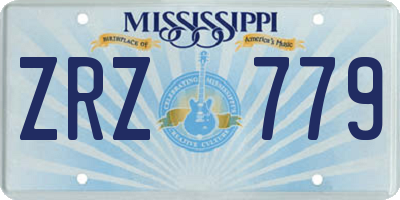 MS license plate ZRZ779
