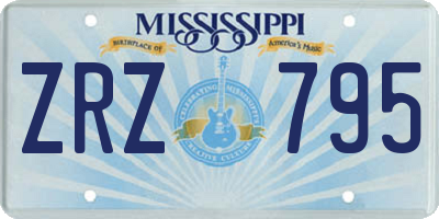 MS license plate ZRZ795