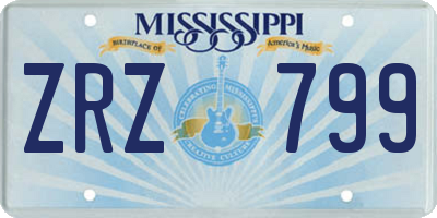 MS license plate ZRZ799