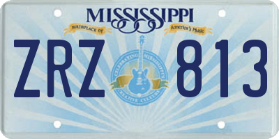 MS license plate ZRZ813