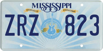 MS license plate ZRZ823