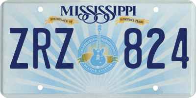 MS license plate ZRZ824