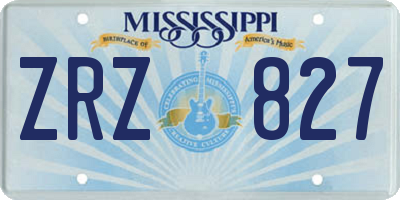 MS license plate ZRZ827