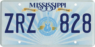 MS license plate ZRZ828